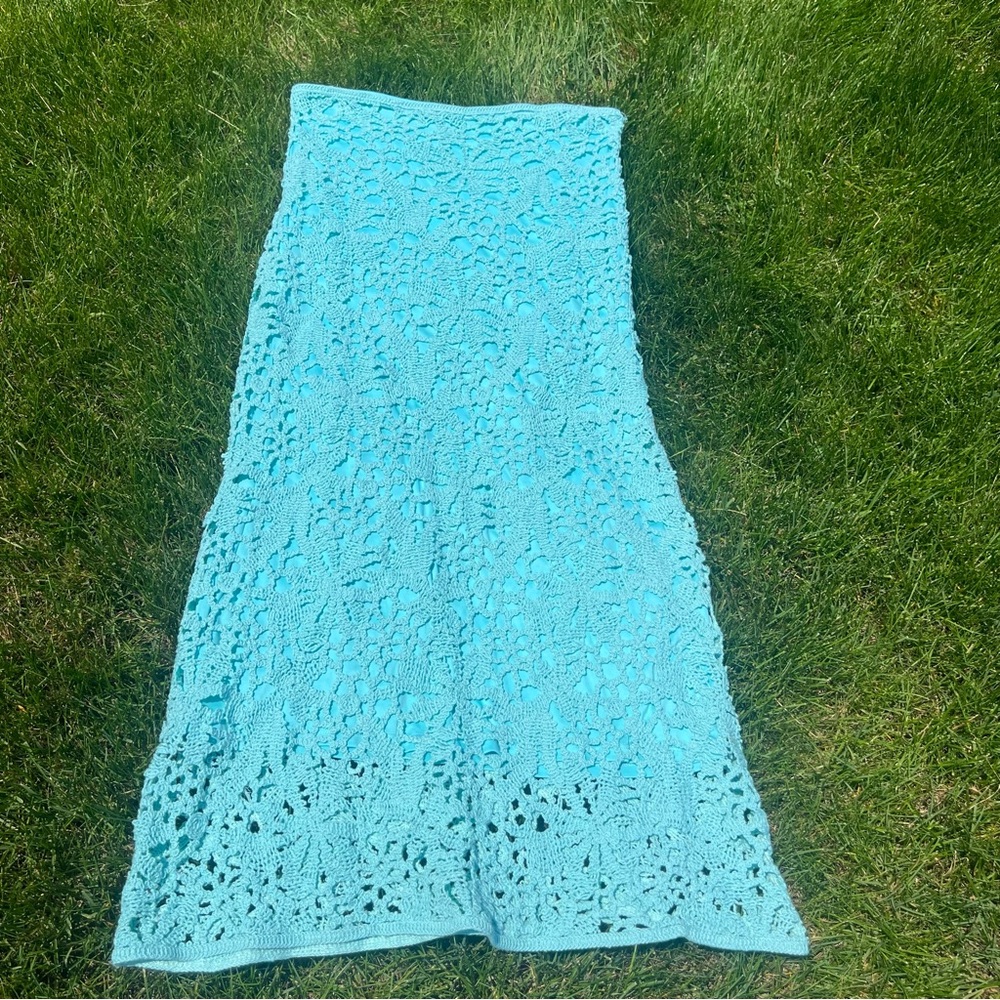 House of Harlow 1960 Blue Maxi Skirt